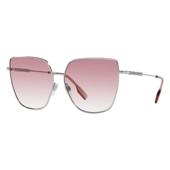 New Authentic  BURBERRY Alexis Silver Butterfly BE3143 10058D Sunglasses Women - Picture 1 of 4